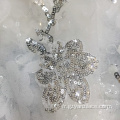Tissu de dentelle de cristal de tulle de fleur pour la robe